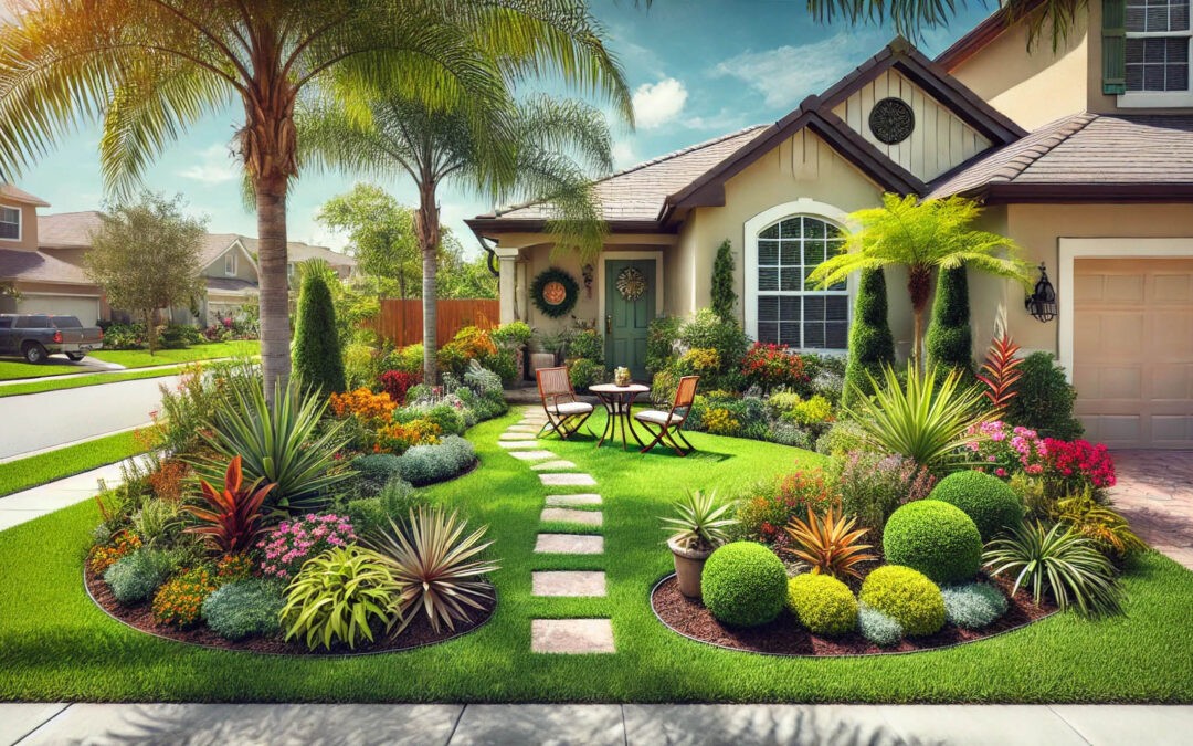 small front yard landscaping in Florida